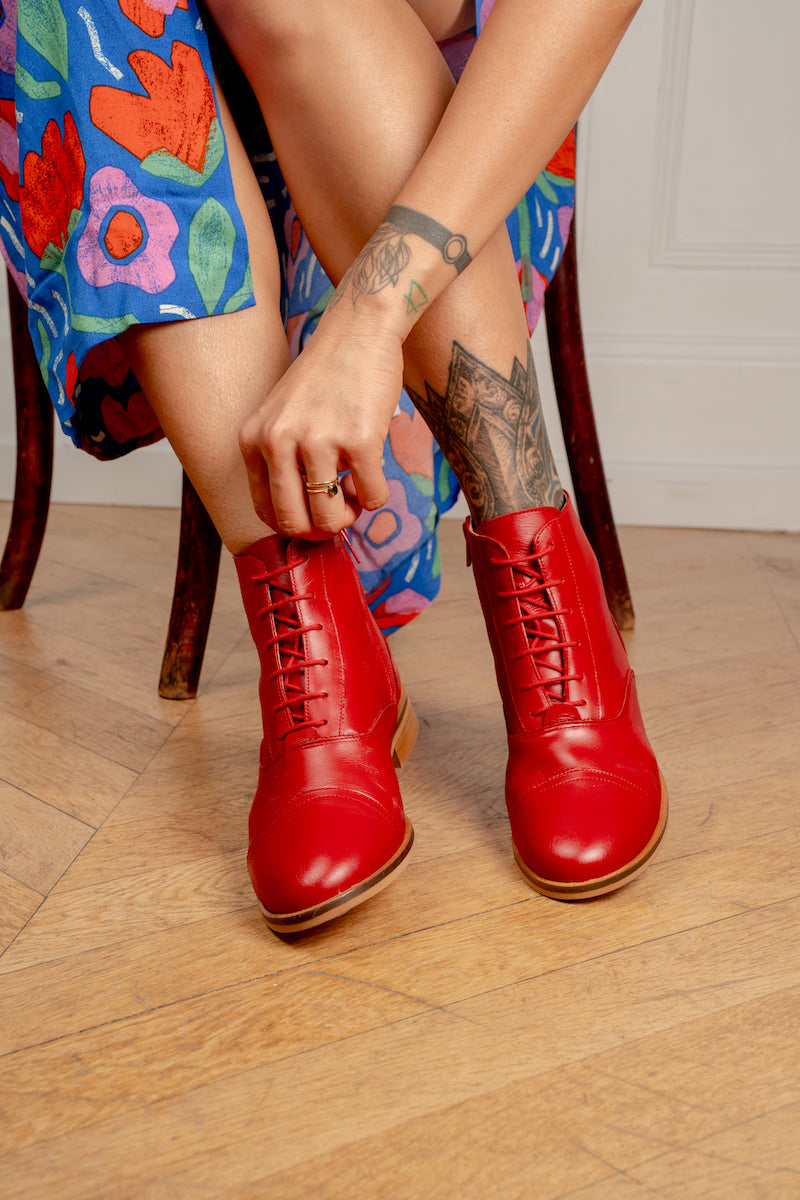 Chaussures Swing Bottines Rouges Mama Rubie