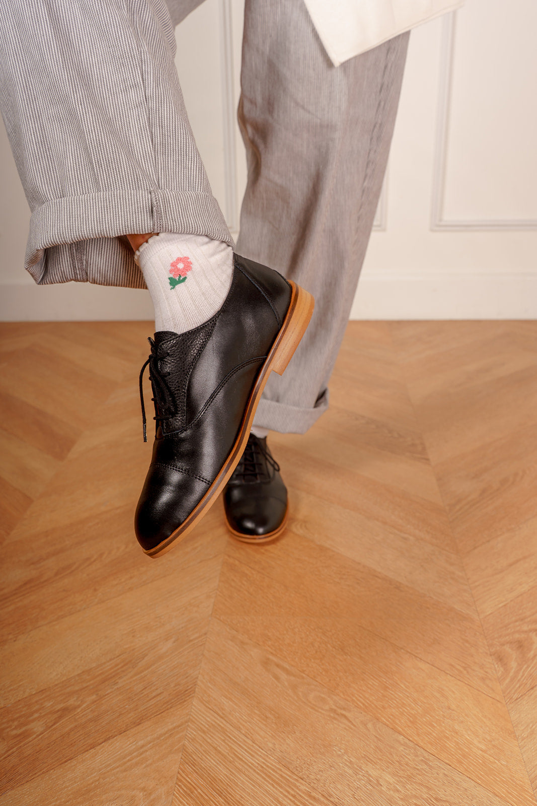 Elliot - Derbies Swing Noires en Cuir