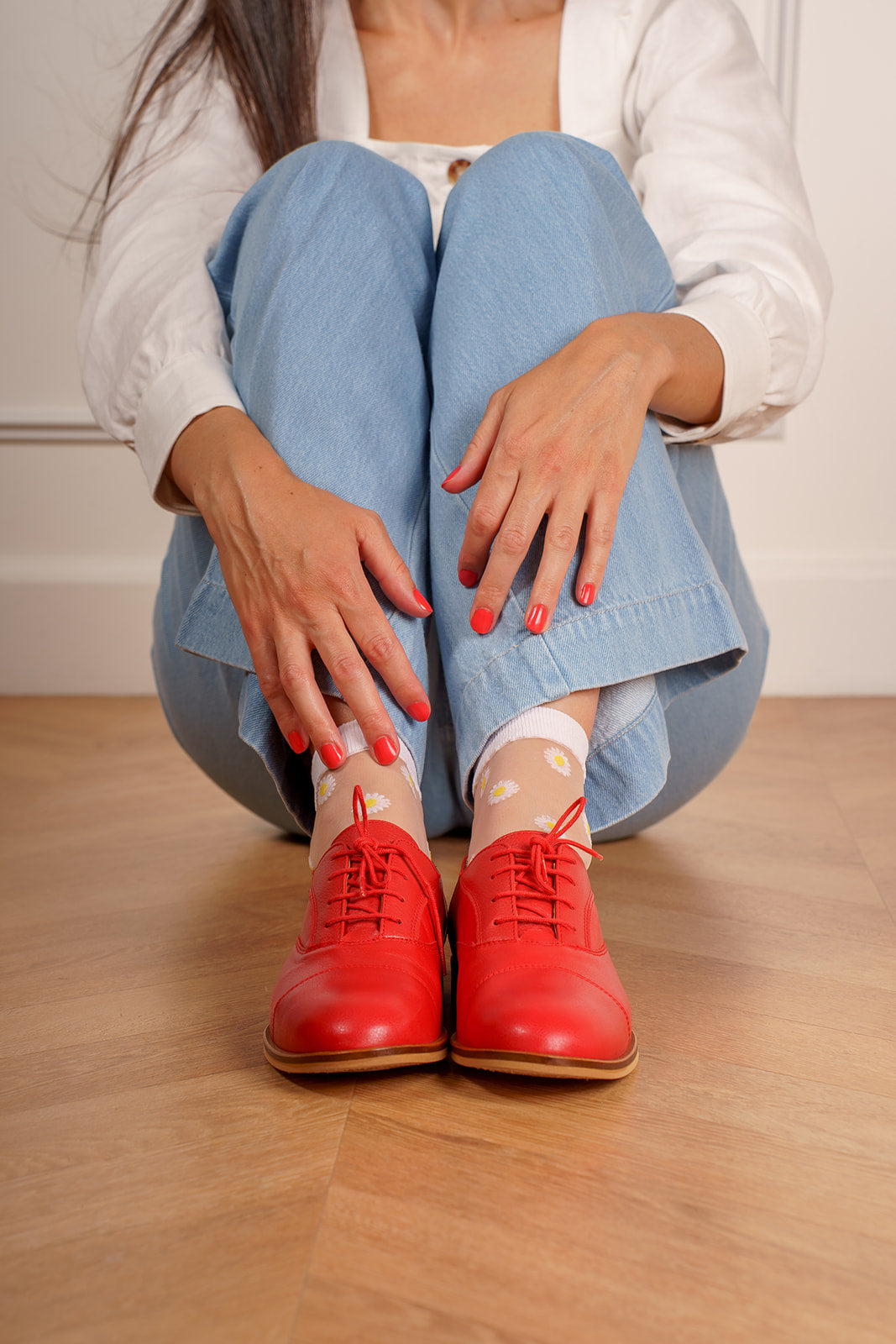 Marcel - Derbies Swing Rouges en Cuir